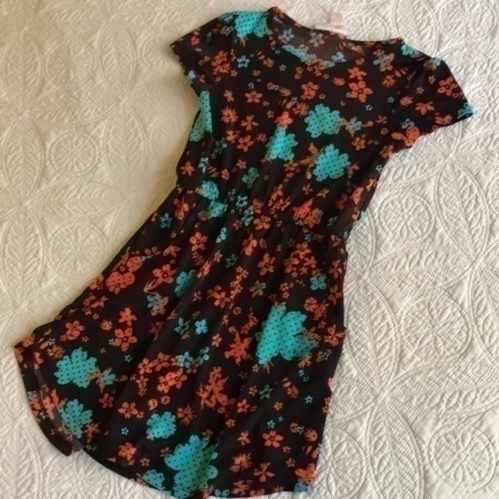 LulaRoe Floral Dress Size 4 polyester/spandex